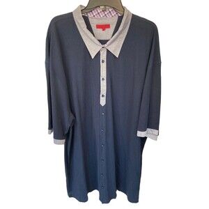 Luchiano Visconti‎ Button Up Polo Shirt Size 4XL